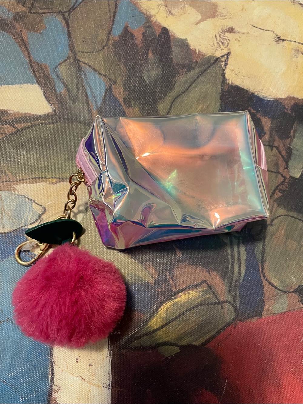 Mini Keychain Pom Pom Coin Pouch